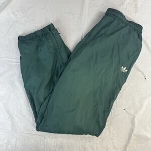 VTG Adidas Pants Mens XL Green Track Nylon Mesh Lined Logo